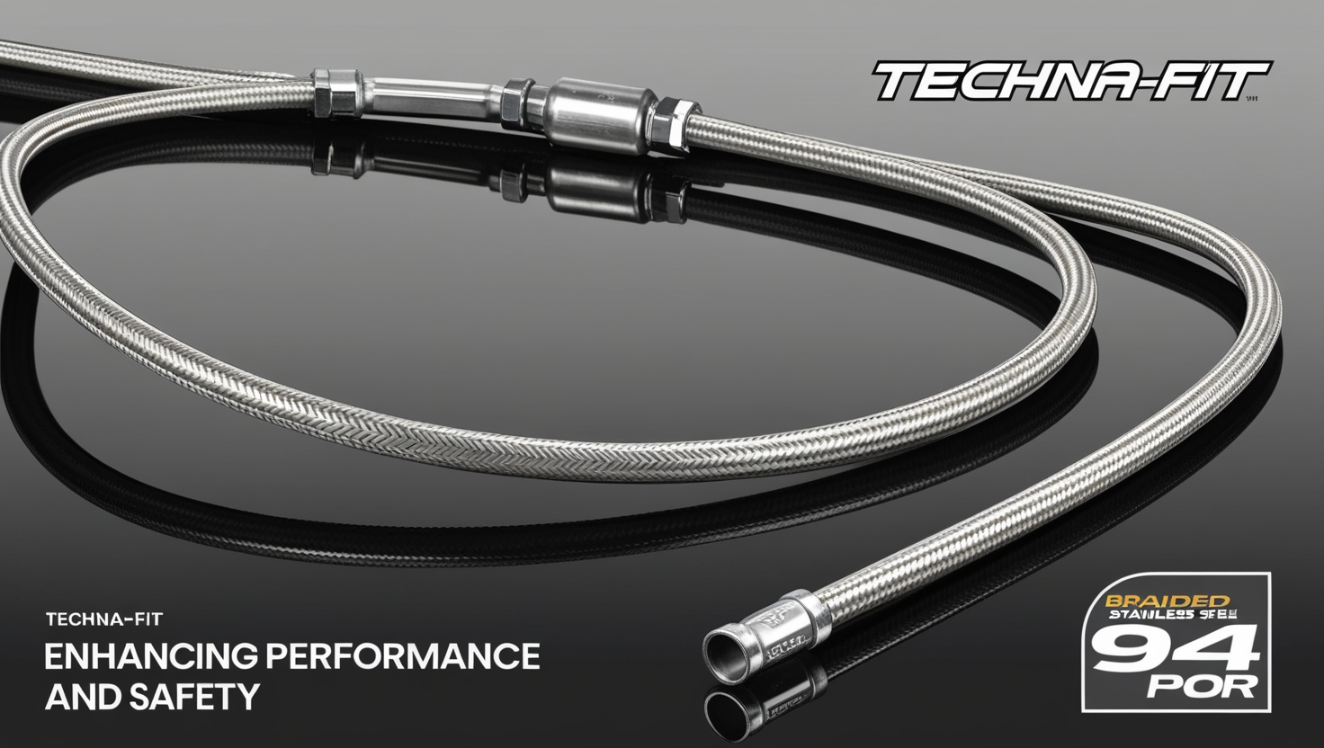 Techna-Fit Braided Stainless Steel Brake Lines 944 POR