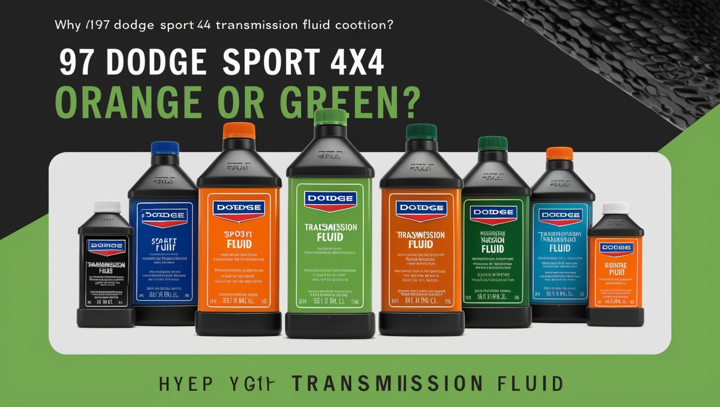 97 Dodge Sport 4x4 transmission fluid orange or green